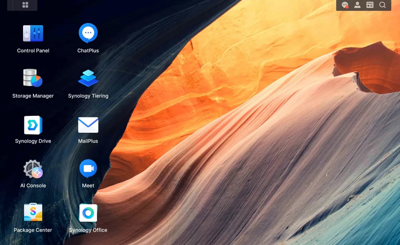 The Synology DSM desktop