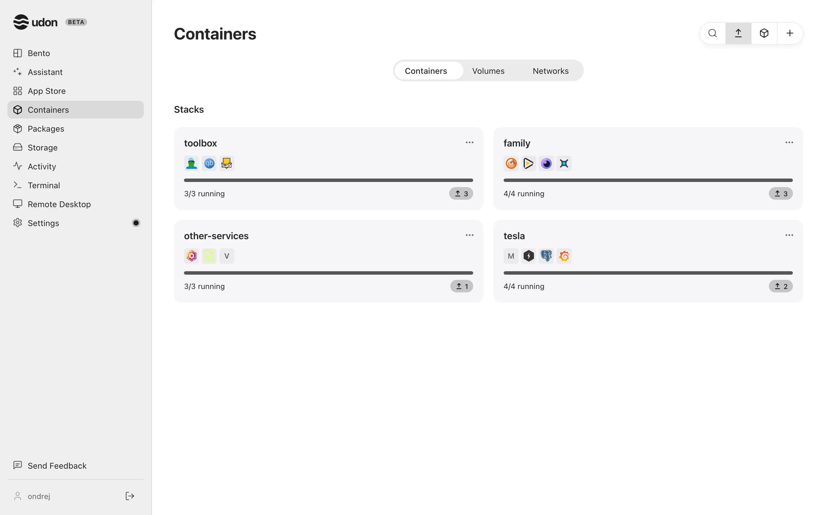 The Udon containers