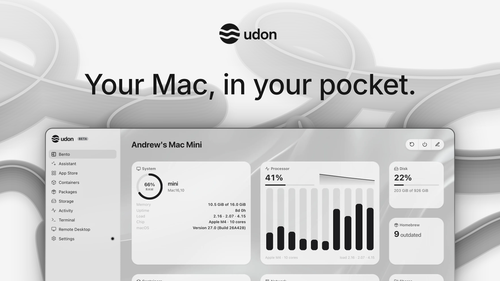 Your Mac, in your pocket, light preview