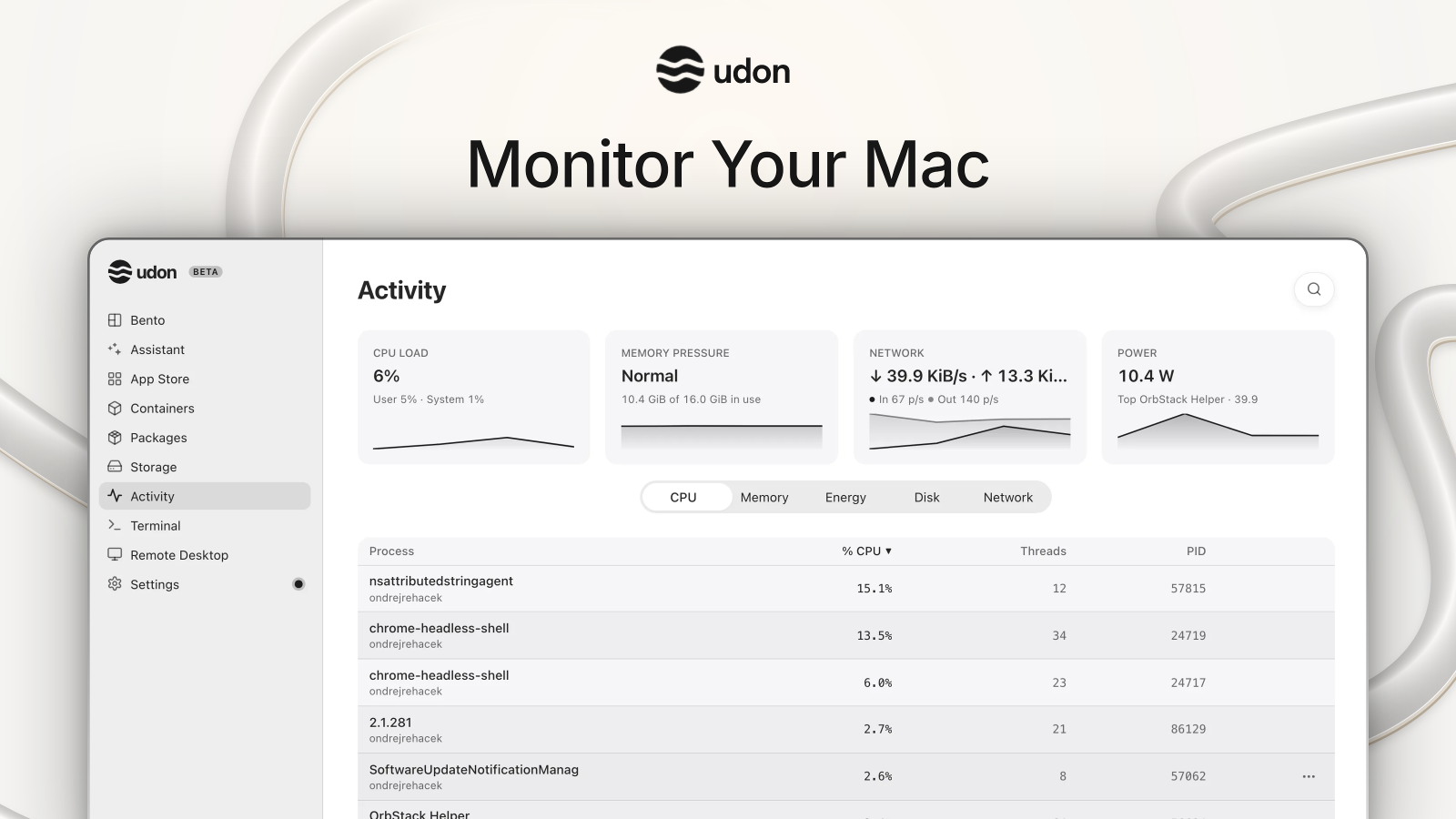 Monitor Your Mac, light preview