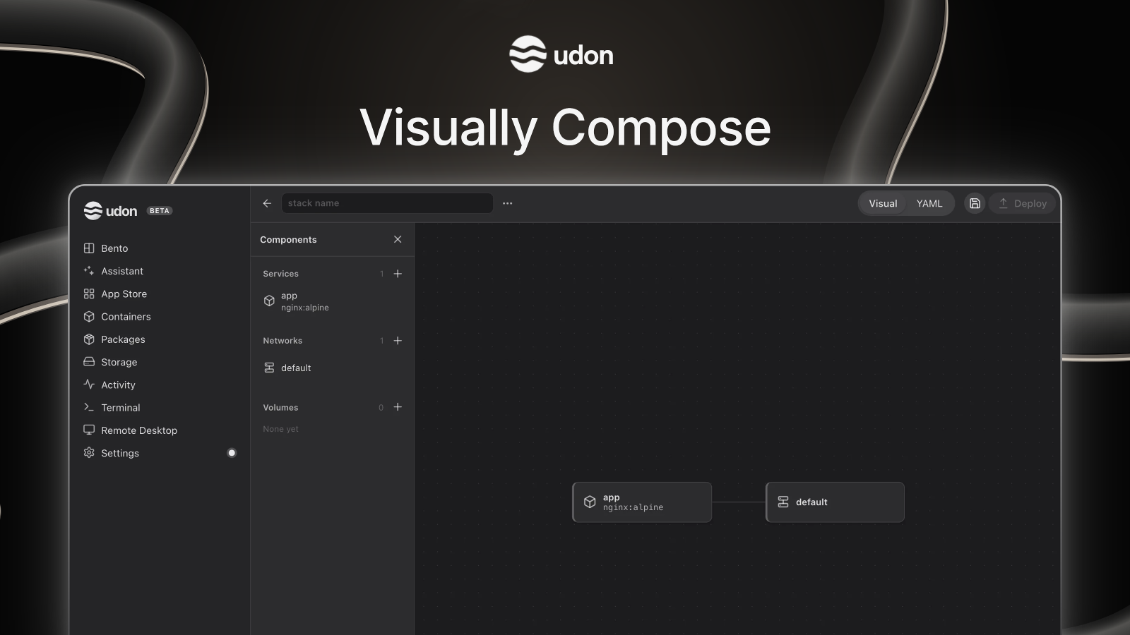 Visually Compose, dark preview